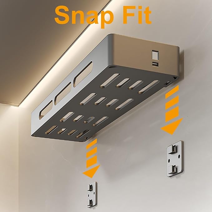 Bathroom Bathroom Shelf, Wall Mounted Organizer, Hand Wash Organizer, Hollow Out Design, Snap-in Installation, Suitable for Bathroom, Dining Room, Dressing Table(30 * 15 * 5cm)