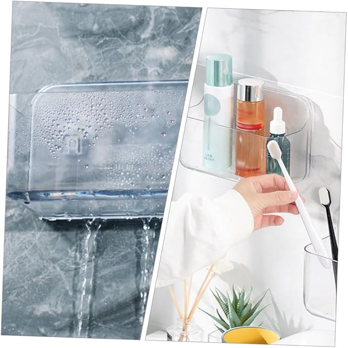 Wall Shelf Floating Shelves for Bathroom Kitchen Bedroom Wall-Mounted Storage Rack Flat Surface Protects Bottles
