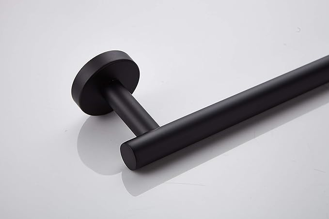 TocTen Bath Towel Bar - Thicken SUS304 Stainless Steel Bathroom Towel Holder, Towel Rod for Bathroom Heavy Duty Wall Mounted Towel Rack Hanger (30IN, Black)