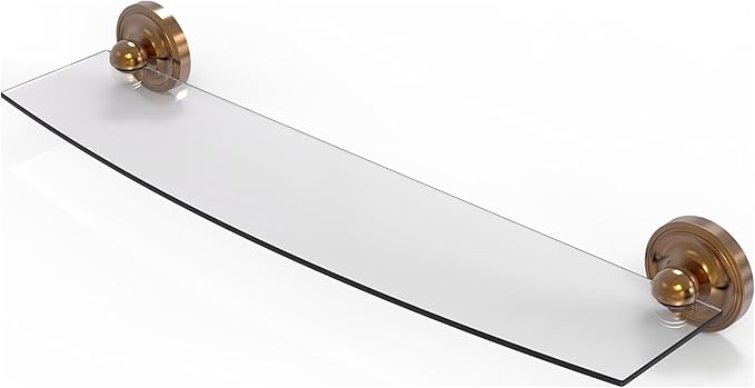 Allied Brass PR-33/24-BBR Prestige Regal Collection 24 Inch Glass Shelf, Brushed Bronze