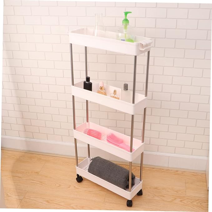 PRETYZOOM Bathroom Storage Shelves Plastic Kitchen Rack Multifunction Bathroom Shelf Corner Rack
