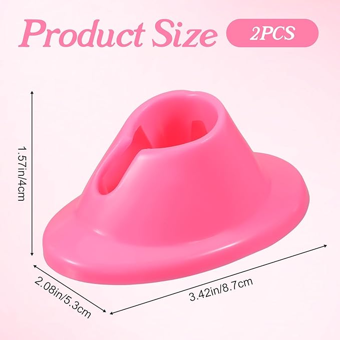 2 PCS Soft Nail Polish Bottle Holder, Silicone Nail Polishes Stand Anti-Spill Non-Tippable Bottle Stand, Manicure Display Tool for Nails Painting, Nails Art Organizer Accessories (White+Pink)