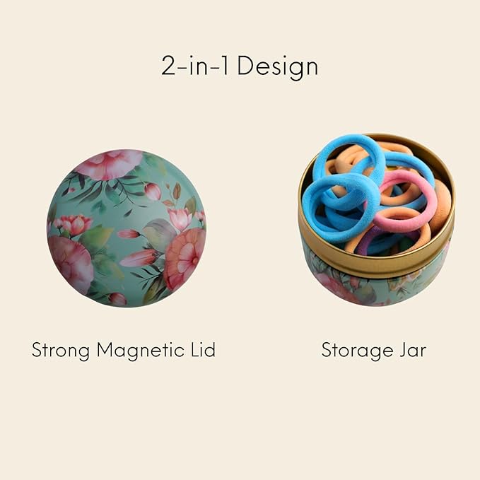 Magnetic Bobby Pin Holder, 2-in-1 Design Bobby Pins Collector and Storage, Hair Accessories Organizer, Magnetic Paper Clip Holder, Green
