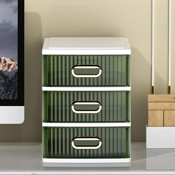 Multi-function Desk Organizer Drawer Type Storage Box for Cosmetics and Stationery Desktop Storage Organizer for Office Bedroom and Bathroom Clean