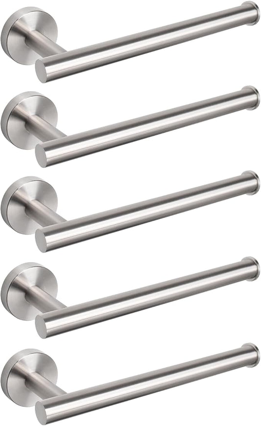 NearMoon Hand Towel Holder/Towel Ring, Thicken Stainless Steel Hand Towel Bar for Bathroom, Rustproof Wall Mounted Towel Rack, Contemporary Style Bath Accessories, 9 Inch (5 Pack, Brushed Nickel)