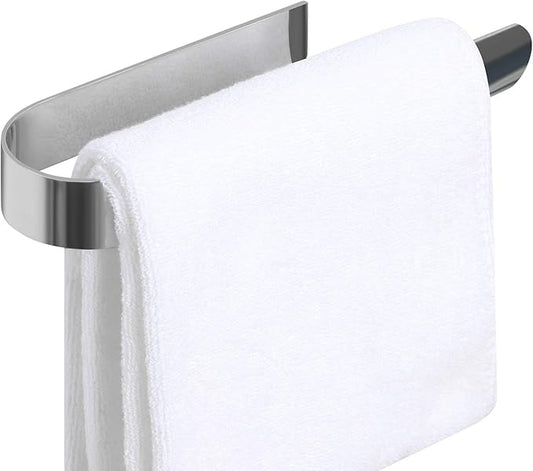HouseAid Self Adhesive Hand Towel Holder for Bathroom, Stainless Steel Adhesive Towel Bar, No Drilling Modern Hand Towel Hanger, Polished Chrome