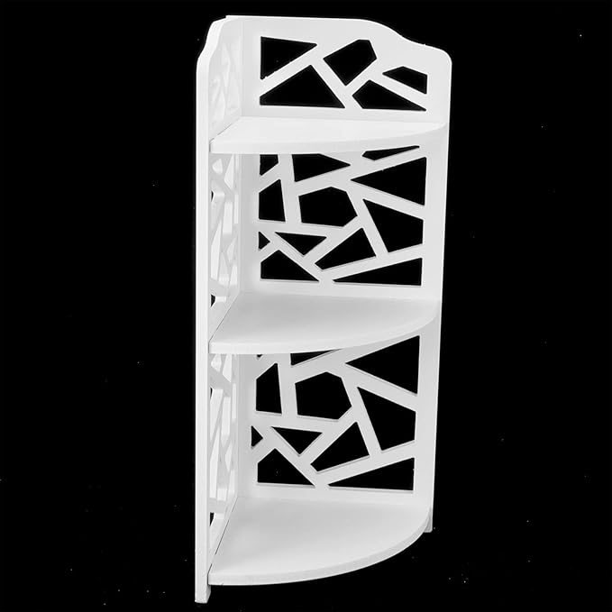 Bathroom Corner Shelf Stand, 3 Tier Small Corner Shelves Bathroom Standing Shelf Display Rack for Small Space Kitchen Living Room Bedroom Office Organizer