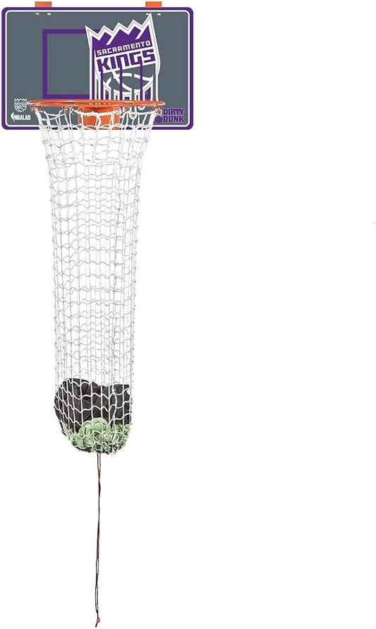 The Dunk Collection The Dirty Dunk Basketball Hoop Laundry Hamper - Sacramento Kings, NBA, Grey/Purple