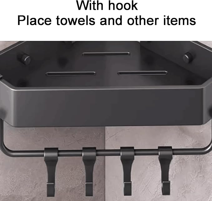 Removable Wall-Mounted Bathroom Shelf Thickened Triangle Bathroom Shelf Large Capacity Bathroom Shelf Aluminum Bathroom Shelf Large Capacity