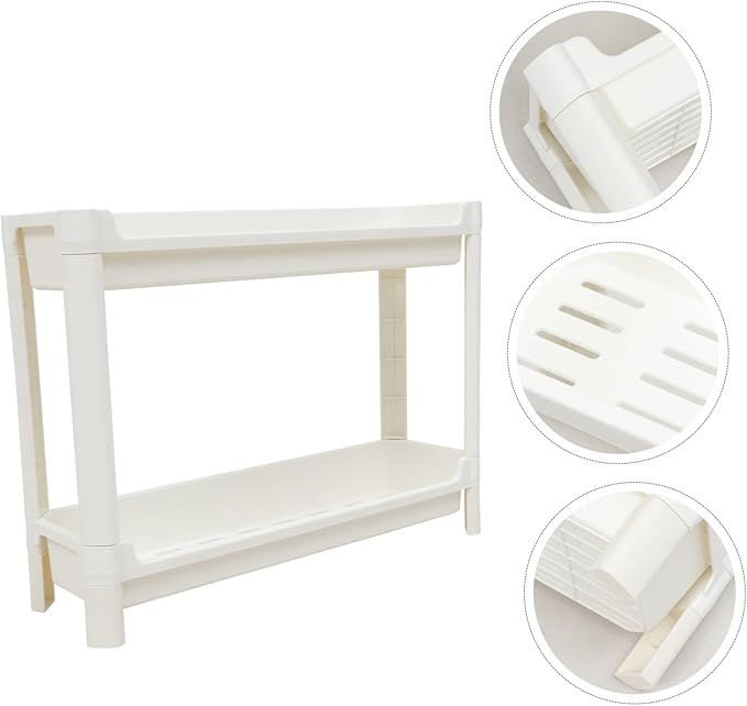 Vaguelly Multi-Layer Plastic Storage Rack Thick Bathroom Shelf for Corner Spaces Sturdy Floor Organizer for Bedroom and Bathroom Versatile Storage Solution
