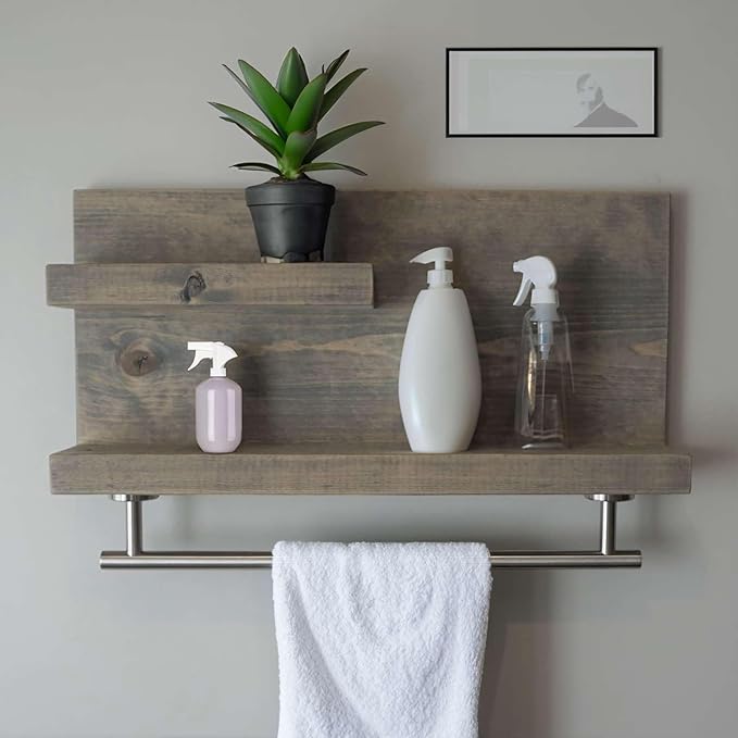 Modket 18 Inches Brushed Nickel Towel Bar Bathroom Hardware 304 Stainless Steel Wall Mounted Kitchen Towel Holder Cloths Hanger