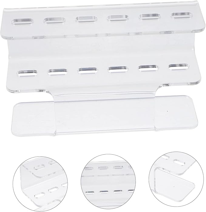FOMIYES 1Pc Acrylic Tweezers Display Stand Rack for Eyelash Extensions Holder for Organized Storage and Easy to Clean Tweezers Rack for Professional Home Use