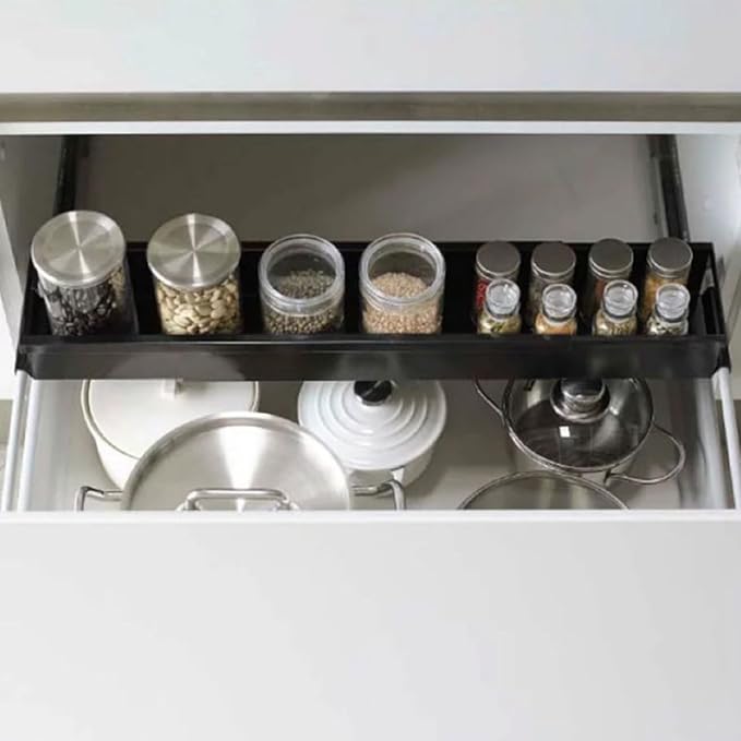 Multifunction Bathroom Shelf Extendable Design Carbon Steel Build Simple Installation Brackets Ideal for Kitchen Storage Retractable Shelf