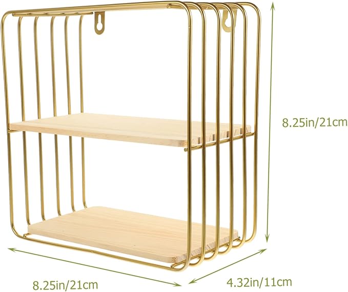 Multi-Function Toilet Storage Stand and Rustproof Bathroom Organizer Space-Saving Wall Shelf for Toiletries and Accessories Elegant Gold Finish