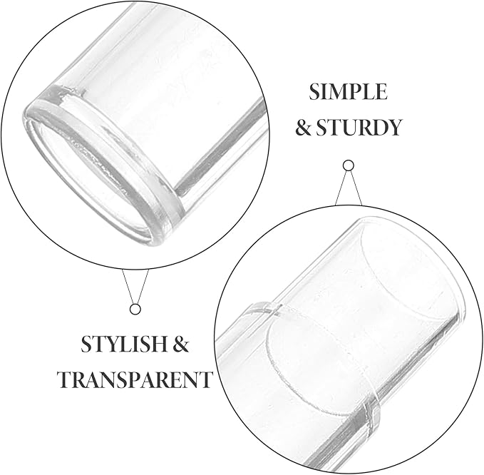 FRCOLOR Plastic Tweezers Storage Box with Lid Clear Cylindrical Organizer for Eyelash Tools Makeup Brushes 5.9 Inch Thin Dustproof Case