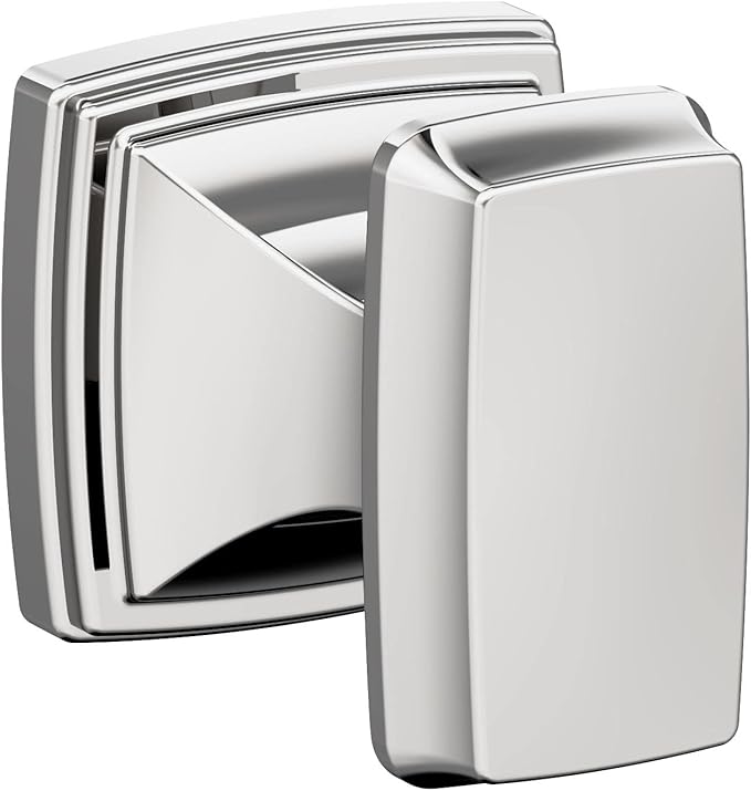 Amerock BH3603026 | Chrome Single Robe Hook | 2-1/8 in. (54 mm) Length Towel Holder | Revitalize | Towel Hook for Bathroom | Bathroom Hardware | Bath Accessories