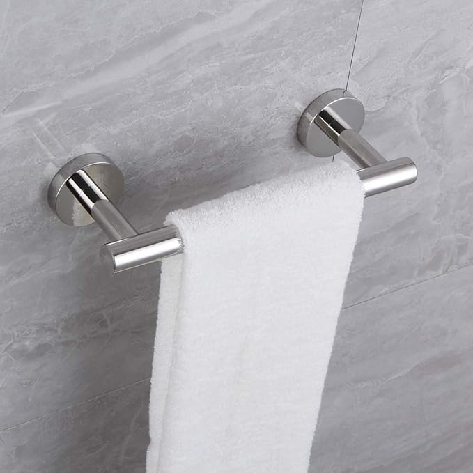 SUS 304 Stainless Steel 9-Inch Towel Bar Towel Rack Wall Mounted Towel Rail Towel Rod for Bathroom Modern Style Polished Finish