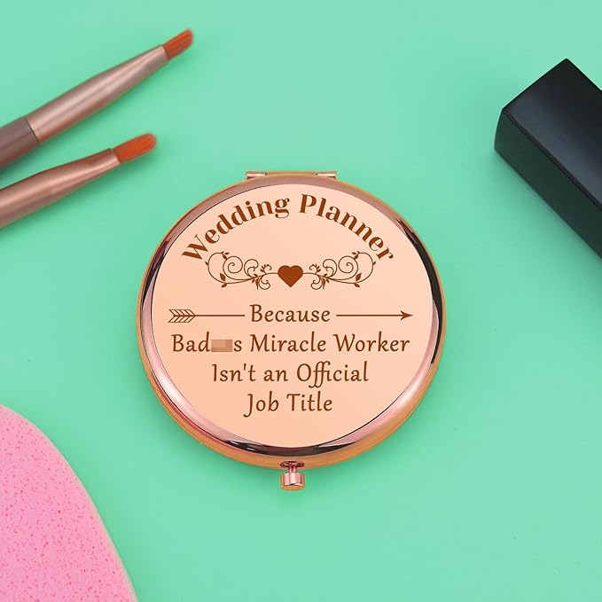 Wedding Planner Gift Thank You Gift for Wedding Planner Compact Makeup Mirror Wedding Coordinator Gift Wedding Appreciation Gift Folding Makeup Mirror Retirement Thanksgiving Gifts
