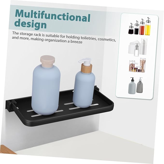 Zerodeko Countertop Extension Fold Down Folding Bathroom Shelf Metal Wall Mount