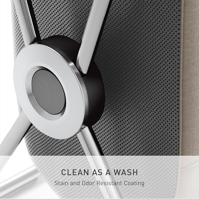 simplehuman single x-frame laundry hamper, 100% recycled polyester removable laundry baskets with easy carry handles, heavy-gauge steel frame, chrome, 65L