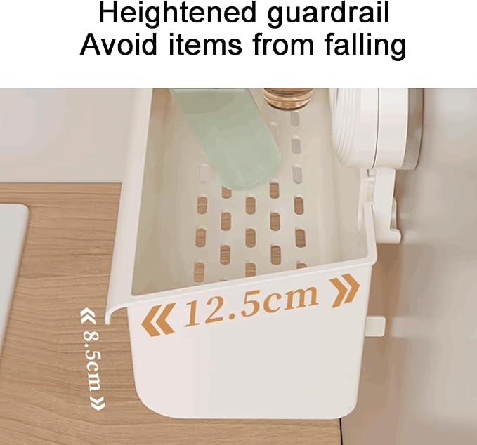 Removable Wall-Mounted Bathroom Shelves Suction Cup Bathroom Shelves Plastic Bathroom Shelves Large Capacity Bathroom Shelves Large Capacity