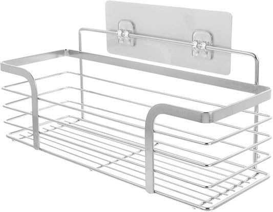 Alipis Toilet Shelf -Mounted Storage Shampoo Holder Shelves Unit 304 Stainless Steel Easy Install Smooth Edges