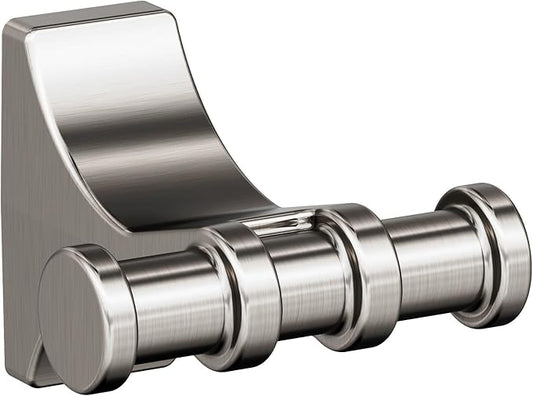 Amerock BH36050G10 | Brushed Nickel Double Robe Hook | 2-15/16 in. (75 mm) Length Towel Holder | Davenport | Towel Hook for Bathroom | Bathroom Hardware | Bath Accessories