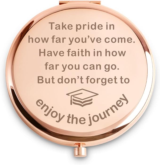 Personalized Compact Mirrors, 2025 Graduation Gifts for Her Women Girls, Unique Gift for College Medical High School Student, Best Presents Ideas for Female Graduate