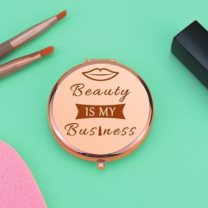 Makeup Lover Gifts Compact Makeup Mirror Makeups Artist Gifts for Women Estheticians Gift Cosmetology Beautician Appreciation Gift Folding Makeups Mirror Birthday Graduation