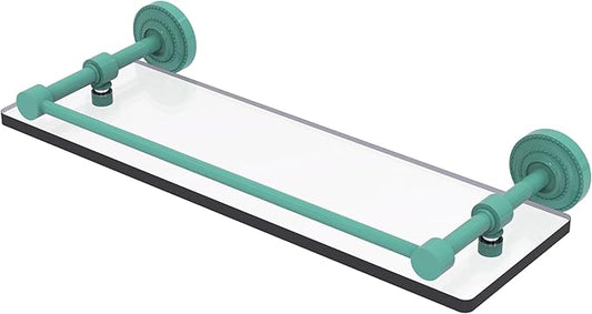 Allied Brass Dottingham Collection Single Glass Shelf with Gallery Rail