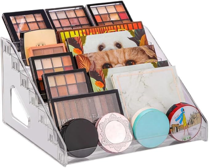 Nail Polish Organizer 7 Layers Acrylic Display Rack Storage Rack, Clear Essential Oil Stand Holder,Makeup Organizer No Tool Needed Assembly (7-layer)