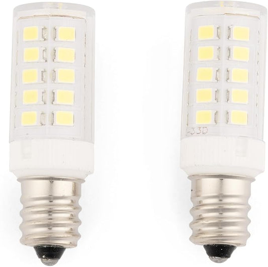 JERDON LED Replacement Light Bulb for Makeup Mirrors - 3000K (2 Pack) - LED Bulbs for Mirrors - Yellow-Tinted Lightbulbs