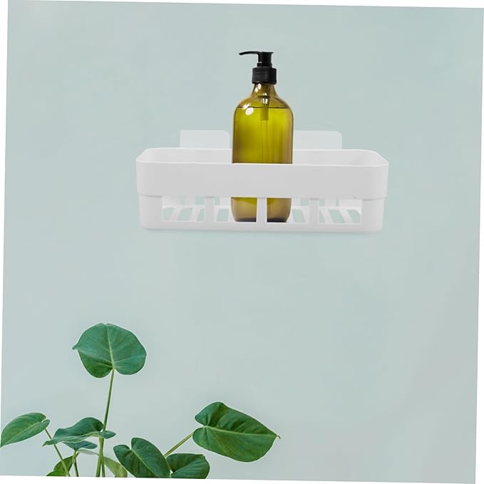 ABOOFAN Wall Suction Storage Holder Hanging Shelves Toilet Storage Rack Easy Install White