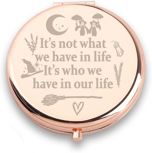 WUSUANED Witch Sister Makeup Mirror Practical Movie Inspired Mirrorr TV Show Fan Gift Magic Witch Gift Witchy Fans Gifts