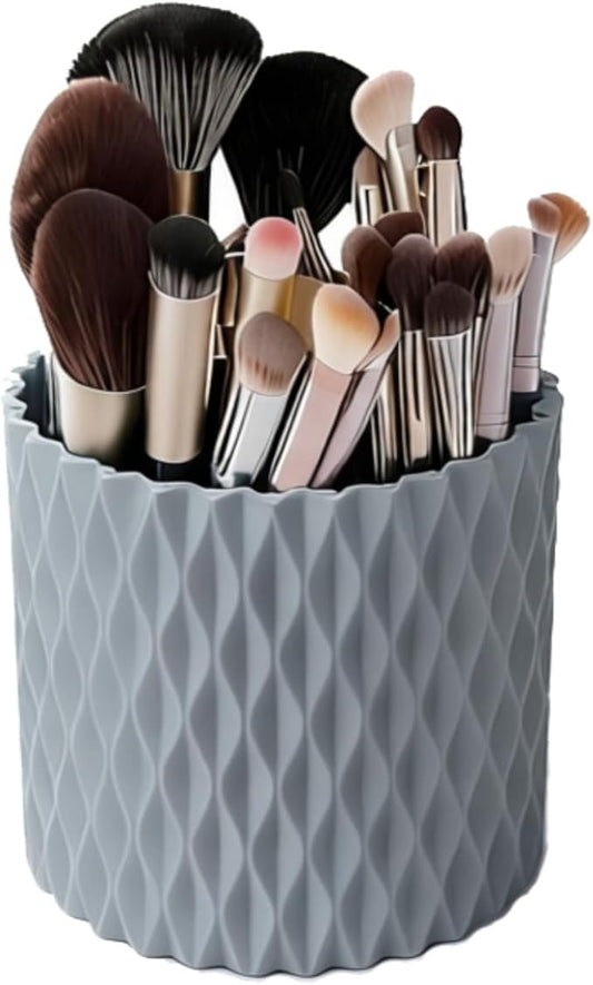 YLYZ Makeup Brush Holder Makeup Brush Organizer Cosmetic Display Cases for Vanity, Gray