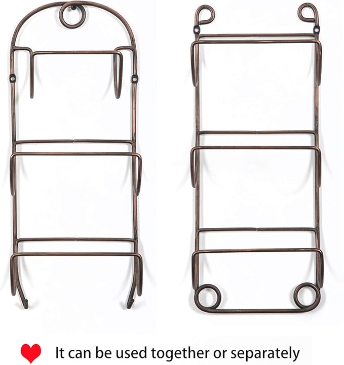 Towel Racks for Bathroom Wall Mounted Metal Wine Rack Towel Shelf Towel Holder for Bath Antique Bronze