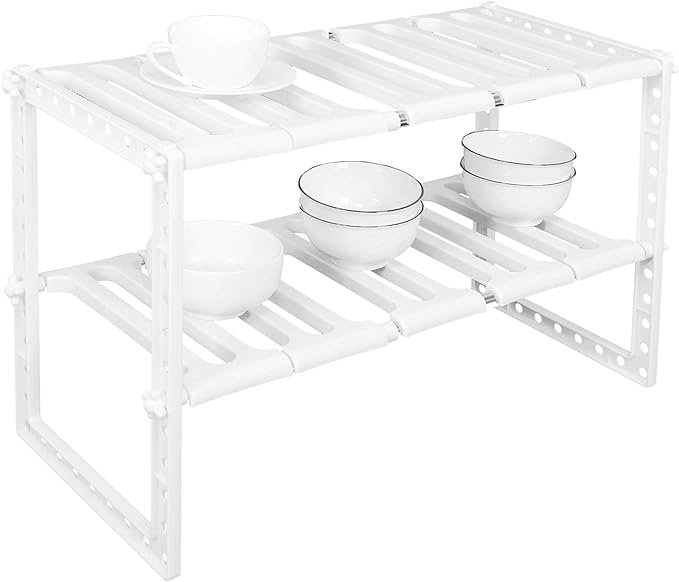 2 Tier Sink Rack Cabinet, Sto Rack with s Shelf, Bathroom Holder for Household Supplies, less and PP l, Retractable