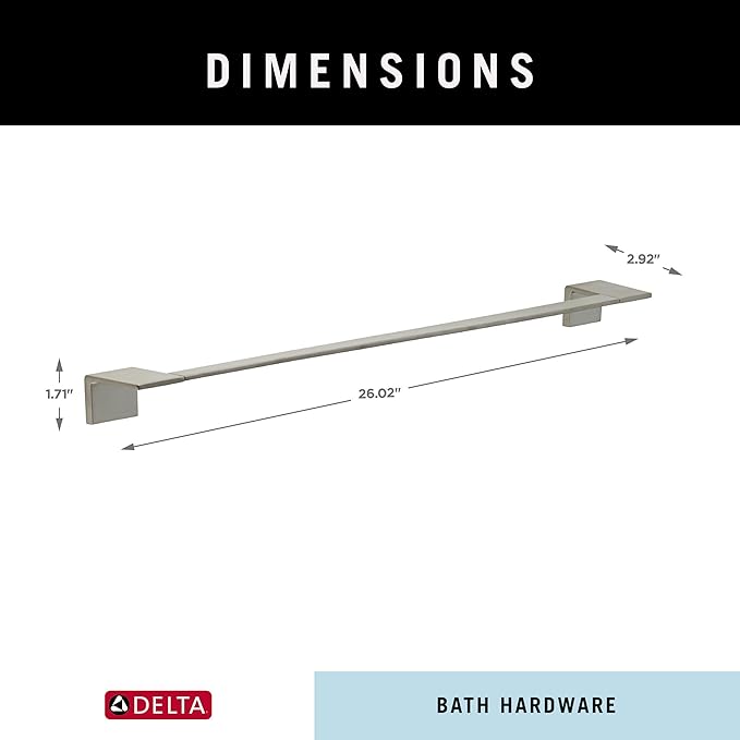Delta Faucet 77724-SS, 24' Towel Bar, Brilliance Stainless Steel