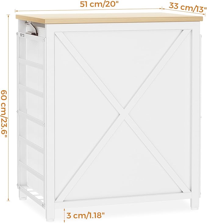 120L Laundry Hamper with Lid, 2 Section Laundry Basket with Removable Liner Bags, Large Laundry Sorter for Clothes Organization in Bedroom and Laundry Room