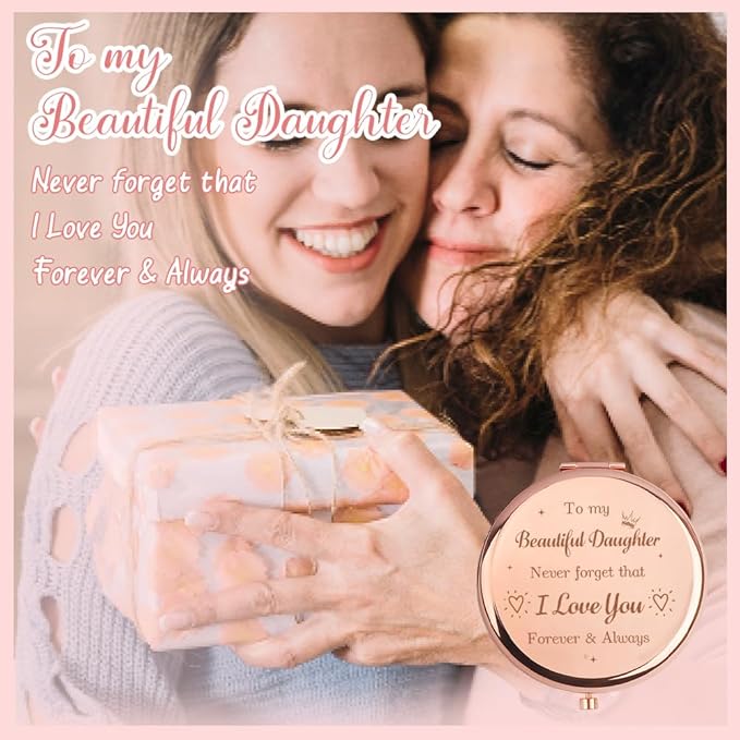 Daughter Gifts,Daughter Gifts from Mom,Best Gifts for Adult Daughters,Graduation Gifts for Daughter,Gifts for Daughters Adult,Daughters Wedding Gifts,Christmas Daughter Gifts,Daughter Compact Mirror