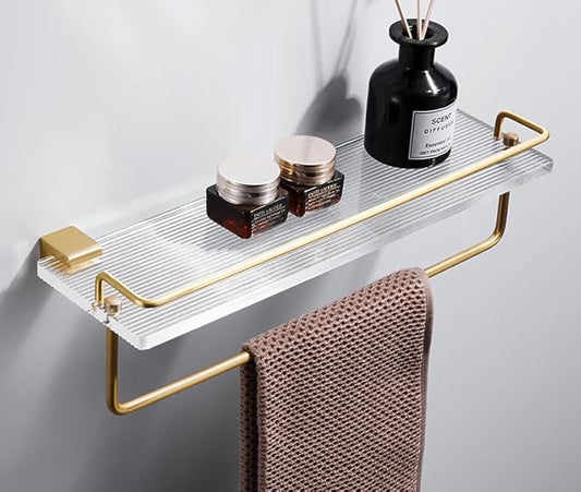 Towel Rack Toilet Golden Bath Towel Holder Bathroom Towel Pendant Set with Pole 50 Length