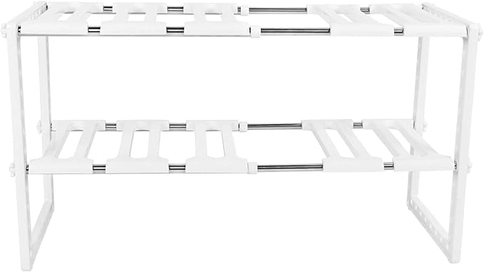 2 Tier Sink Rack Cabinet, Sto Rack with s Shelf, Bathroom Holder for Household Supplies, less and PP l, Retractable