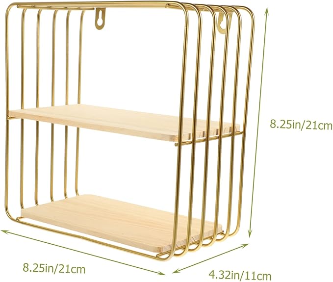 MAGICLULU Double Nail Bathroom Storage Rack Elegant Wall Shelf for Toiletries Kitchen and Cosmetic Organization Design for Use