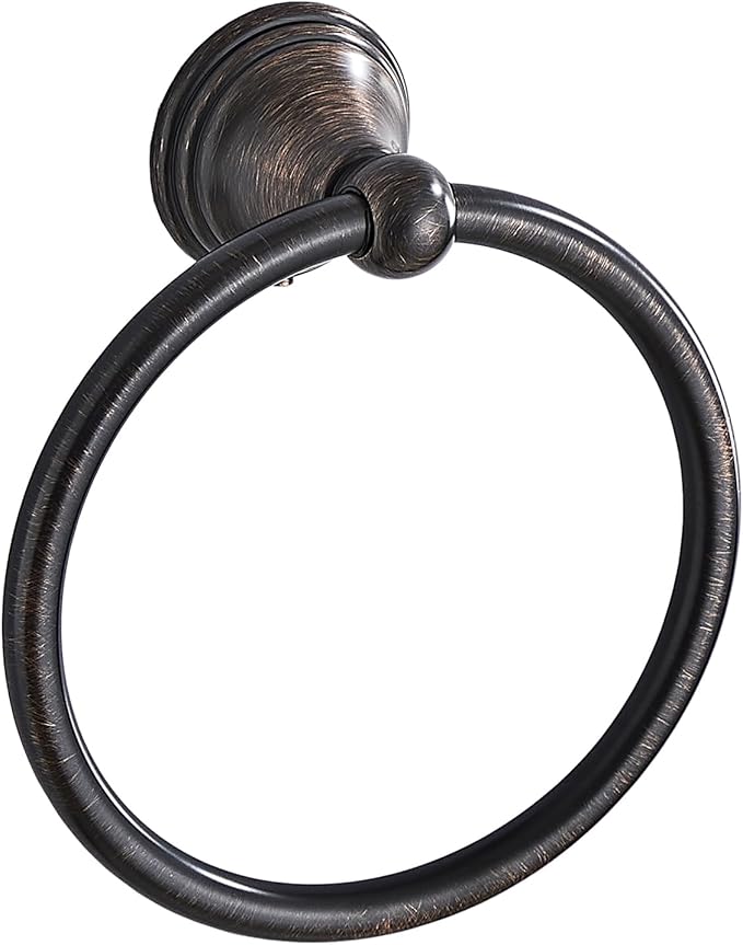 Towel Ring for Bathroom, Oil Rubbed Bronze Hand Towel Holder 1 Pack, Bathroom Accessories and Towel Racks for Bathroom Wall