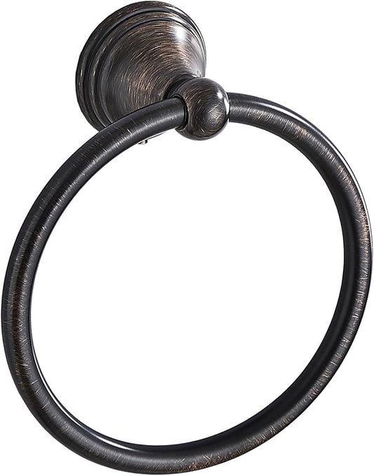 Towel Ring for Bathroom, Oil Rubbed Bronze Hand Towel Holder 1 Pack, Bathroom Accessories and Towel Racks for Bathroom Wall
