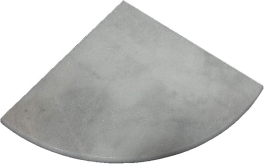 White Carara (Millas White) Marble Both Side Polished Bathroom Corner Shelf 9''x9''