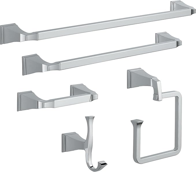 DELTA Dryden 18 inch Towel Bar, Chrome, Bathroom Accessories, 75118