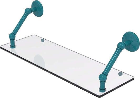 Allied Brass PMC-1-24-GLT Prestige Monte Carlo Collection 24 Inch Floating Glass Shelf, Glokzin Teal