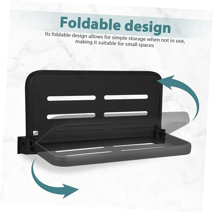 Foldable Wall Shelf Bathroom Storage Rack Space Saving Vanity Tray for Kitchen and Laundry Room Organization Easy Installation Strong Metal Construction