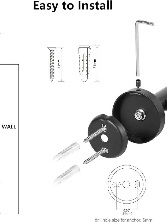 SEIDO Towel Holder with 21.4" Hanging Length, 304 Stainless Steel Black Towel Bar for Bathroom Wall, One-Piece Towel Racks for Bathroom Without Assembly, 24 Inch, Matte Black